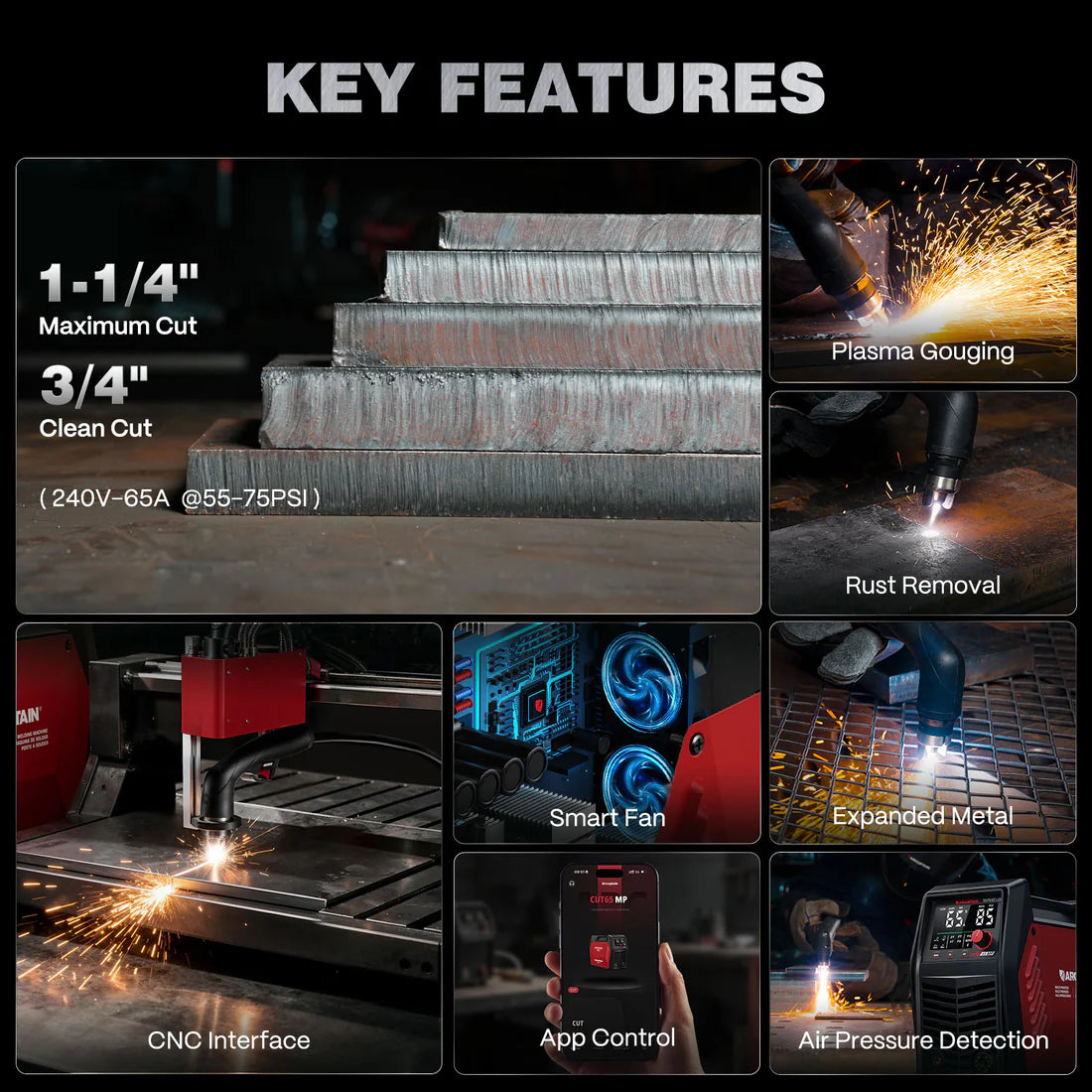 Arccaptain CUT65MP NON-HF CNC Plasma Cutter